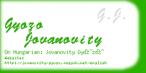 gyozo jovanovity business card